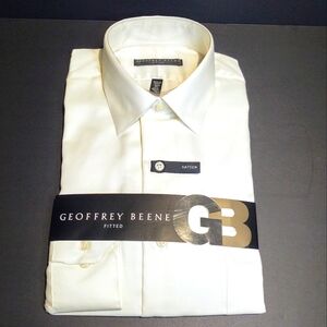 NWT Geoffrey Beene Fitted Wrinkle Free Dress Shirt